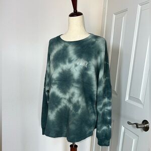 Love‎ Pink Victoria Secrets Green Tie-Dye Sweatshirt with Logo